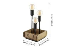 Eglo Bordlampe-Bordlampe Wootton Brun,Svart
