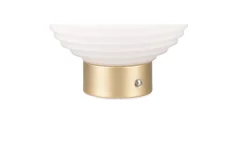 Trio Lighting Nattbordslampe|Bordlampe-Bordlampe TRIO Earl Matt messing/hvit Hvit,Messing