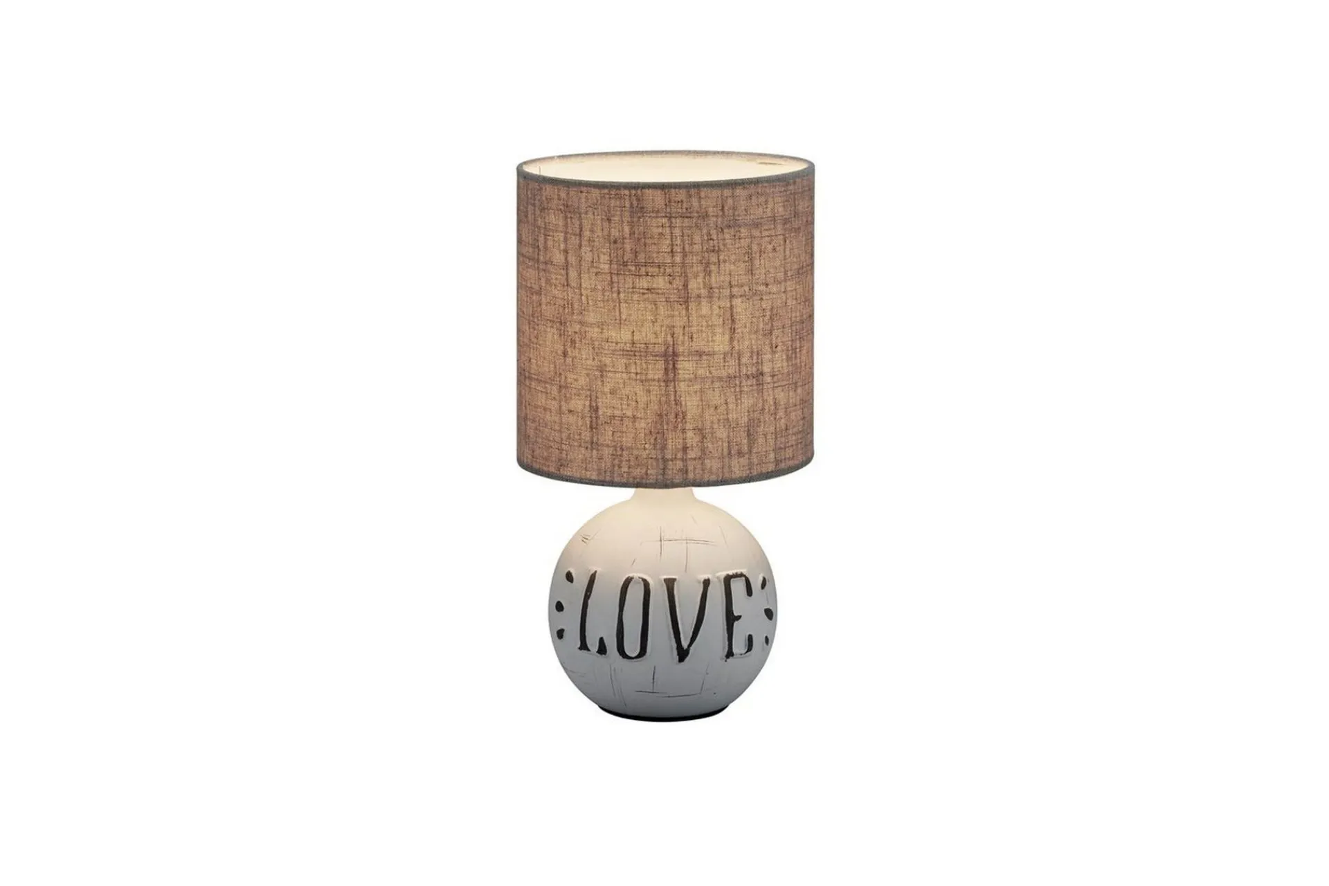 Trio Lighting Nattbordslampe|Bordlampe-Bordlampe TRIO Esna LOVE Grey
