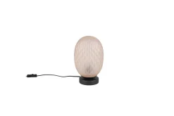 Trio Lighting Nattbordslampe|Bordlampe-Bordlampe TRIO Facette Matt svart/amber Bronse,Svart