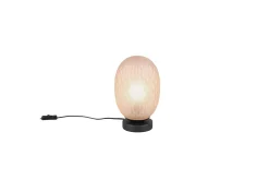 Trio Lighting Nattbordslampe|Bordlampe-Bordlampe TRIO Facette Matt svart/amber Bronse,Svart