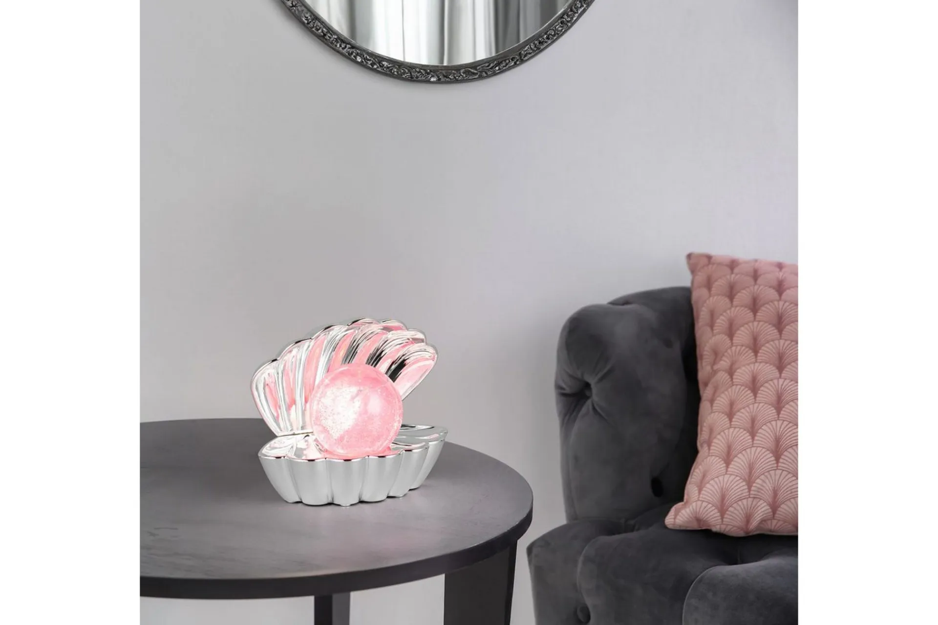 Trio Lighting Nattbordslampe|Bordlampe-Bordlampe TRIO Shelly Krom
