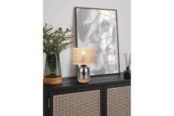 Trio Lighting Nattbordslampe|Bordlampe-Bordlampe TRIO Tara 33 cm Krom