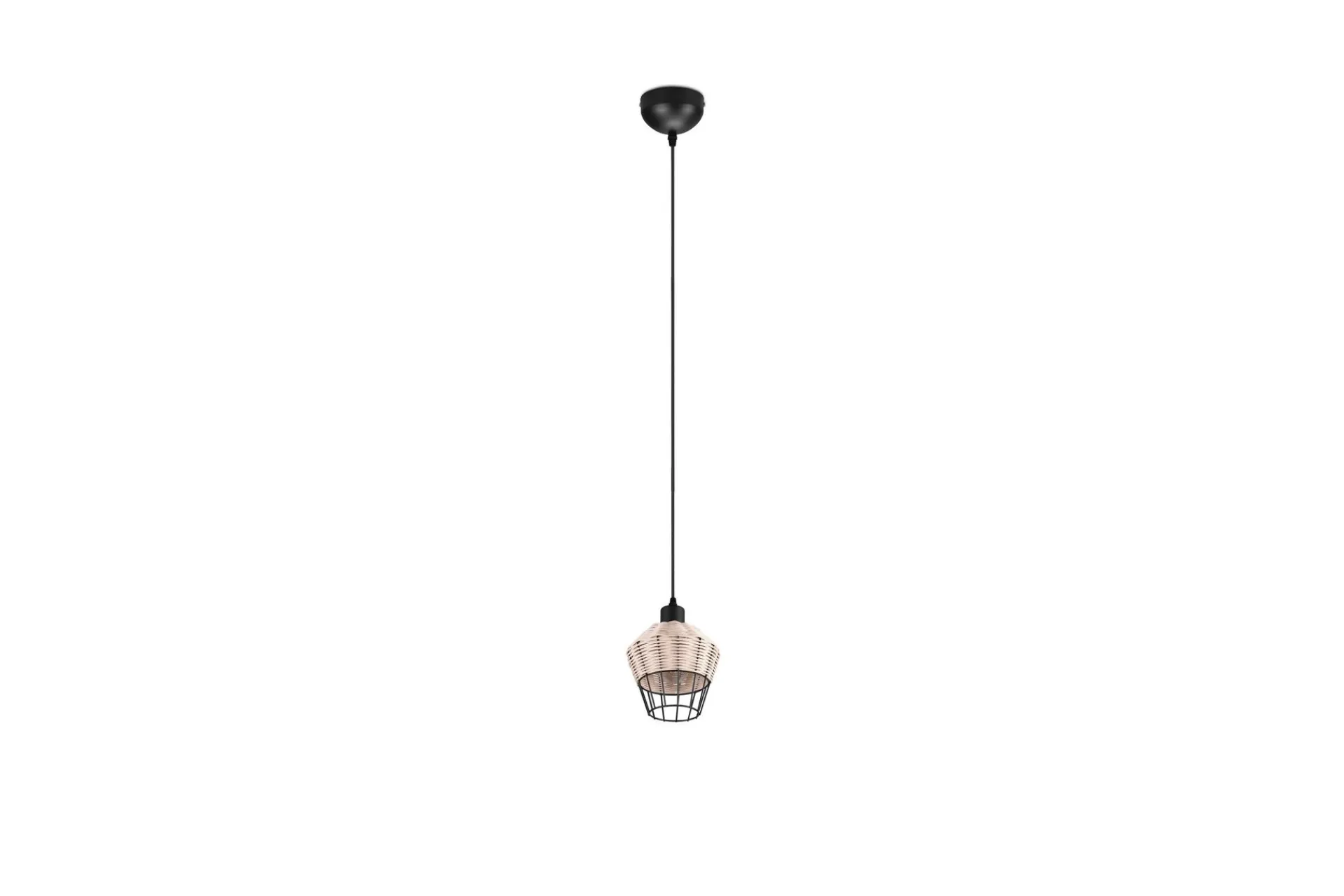 Trio Lighting Kjøkkenlampe|Vinduslampe-Borka Pendellampe 1 Lampe 17,5 cm E27 Rotting Natur