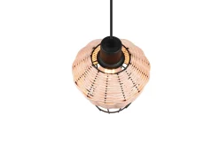 Trio Lighting Kjøkkenlampe|Vinduslampe-Borka Pendellampe 1 Lampe 17,5 cm E27 Rotting Natur