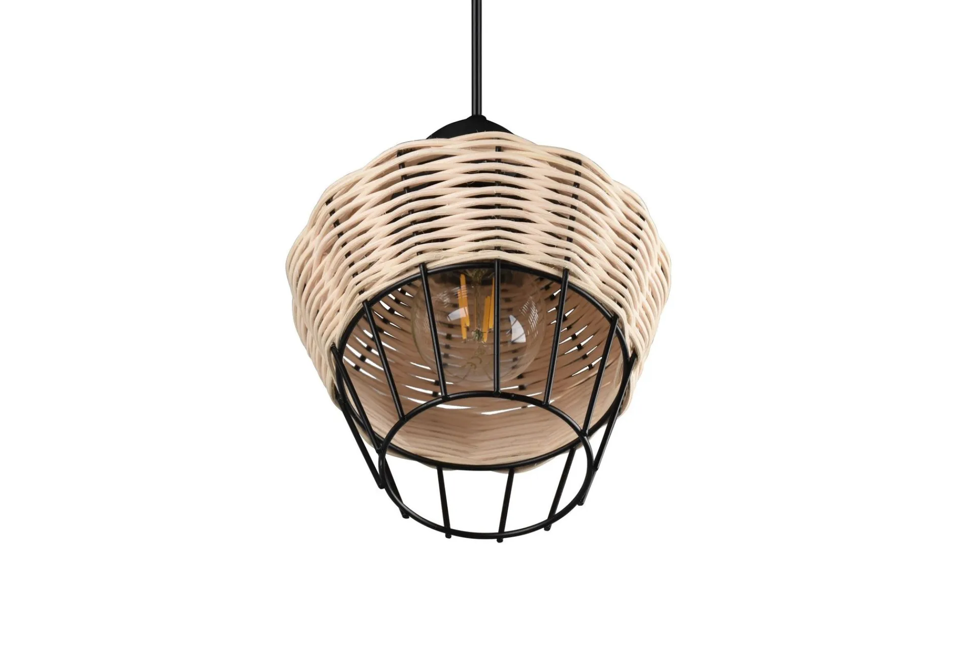 Trio Lighting Kjøkkenlampe|Vinduslampe-Borka Pendellampe 1 Lampe 17,5 cm E27 Rotting Natur