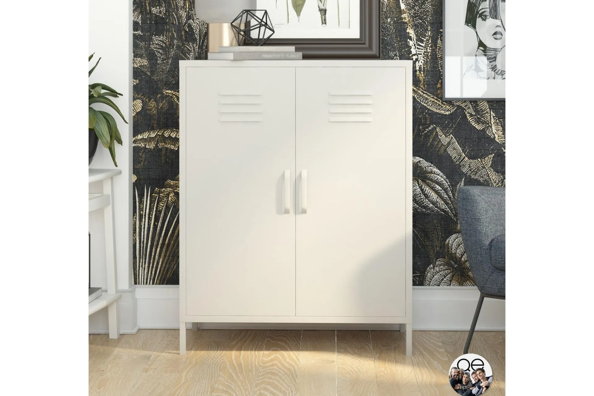Queer Eye Oppbevaringsskap|Skap-Bradford Highboard Hvit