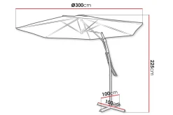 Parasoller-Brambleton Parasoll 3m Grey