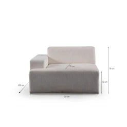 Branorin 3-seters Hjørnesofa
