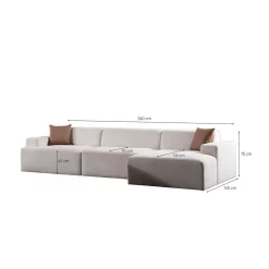 Branorin 4-seters sofa med Sjeselong