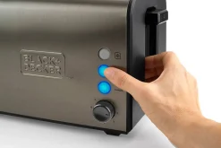 Black+Decker Produkter For Å Varme & Koke|Kjøkkenutstyr-Brødrister 2 Rom børstet stål Grey