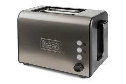 Black+Decker Produkter For Å Varme & Koke|Kjøkkenutstyr-Brødrister 2 Rom børstet stål Grey
