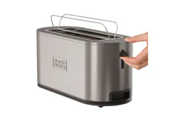 Black+Decker Produkter For Å Varme & Koke|Kjøkkenutstyr-Brødrister 2 rom rustfritt stål Sølv