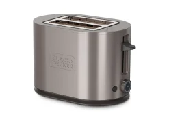 Black+Decker Brødrister 2 rom rustfritt stål