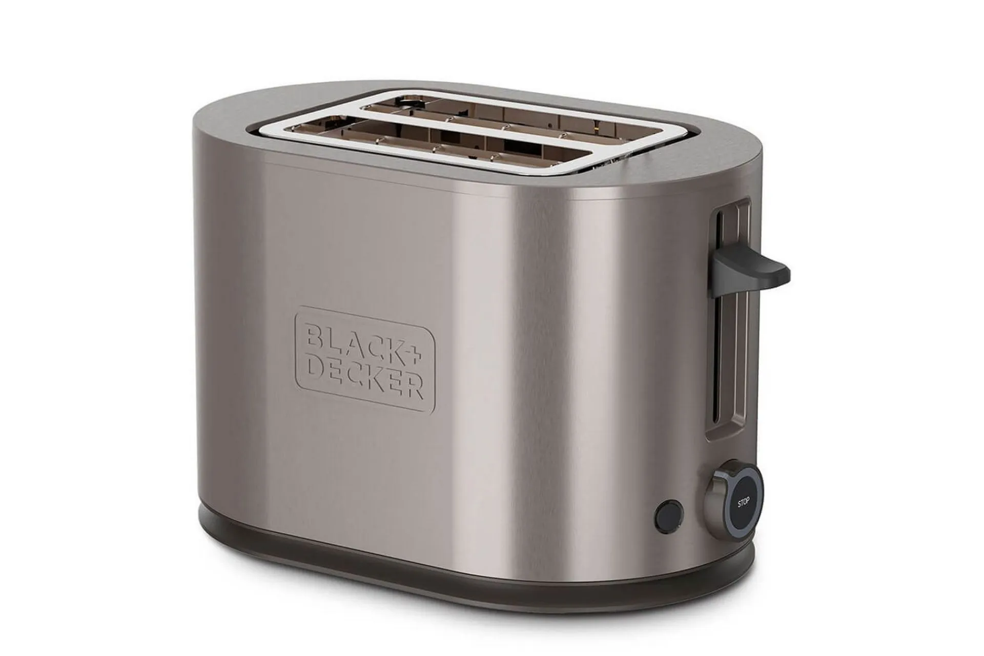 Black+Decker Brødrister 2 rom rustfritt stål