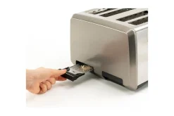 Black+Decker Brødrister 4 spor 1960W børstet stål