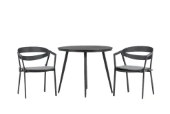 Venture Home Break Cafégruppe Rund 90 cm + 2 Slit Spisestol