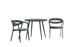 Venture Home Break Cafégruppe Rund 90 cm + 2 Slit Spisestol