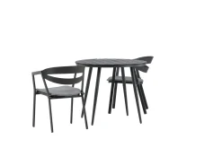 Venture Home Break Cafégruppe Rund 90 cm + 2 Slit Spisestol