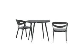 Venture Home Break Cafégruppe Rund 90 cm + 2 Slit Spisestol