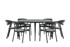 Venture Home Break Spisegruppe Rund 150 cm + 6 Slit Spisestol