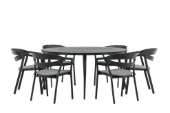 Venture Home Break Spisegruppe Rund 150 cm + 6 Slit Spisestol