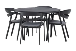 Venture Home Break Spisegruppe Rund Ø120cm + 4 Slit Spisestoler