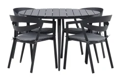 Venture Home Break Spisegruppe Rund Ø120cm + 4 Slit Spisestoler