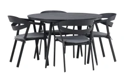 Venture Home Break Spisegruppe Rund Ø120cm + 4 Slit Spisestoler
