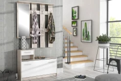 Møbelsett Til Gang & Entre|Møbelsett Til Gang & Entre-Breslau Hallmöbelset 98x180 cm Brun,Beige,Hvit