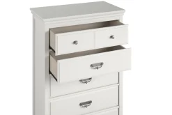 Dorel Home Kommode|Entrekommode-Bristol Kommode 88x49 cm 5 Skuffer Hvit