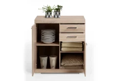 Scandinavian Choice Sideboard & Skjenker-Bristol Skjenk 80 cm 2 Luker 2 Skuffer Beige,Grey
