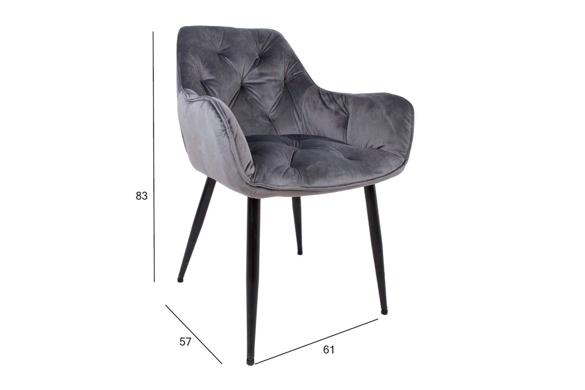 Brita Stol 61x57x83 cm Grå