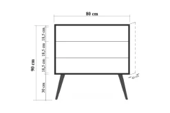 Kommode|Entrekommode-Brokind Kommode 90 cm Brun