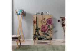 Oppbevaringsskap|Skap-Brokind Oppbevaringsskap 80 cm Brun/flerfarget/svart