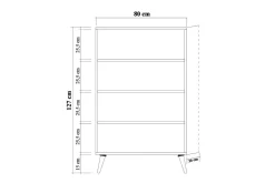 Oppbevaringsskap|Skap-Brokind Oppbevaringsskap 80 cm Brun/flerfarget/svart