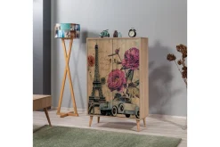 Oppbevaringsskap|Skap-Brokind Oppbevaringsskap 80 cm Brun/flerfarget/svart