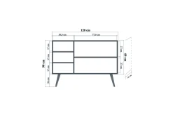 Sideboard & Skjenker-Brokind Skjenk 120 cm Brun