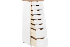 Entrekommode|Kommode-Brottkar Kommode 39x34 cm 8 Skuffer Hvit