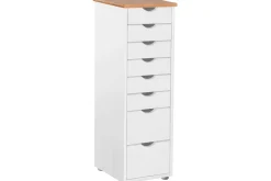 Entrekommode|Kommode-Brottkar Kommode 39x34 cm 8 Skuffer Hvit