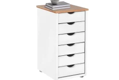 Entrekommode|Kommode-Brottkar Kommode 39x34 cm 6 Skuffer Hvit