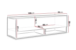 Brya TV-benk 100x32x30 cm