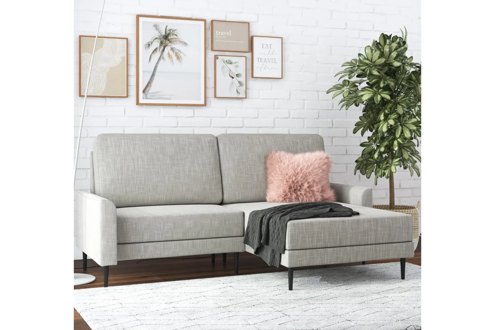 Sofa Med Sjeselong-Brynjar Sofa Grey