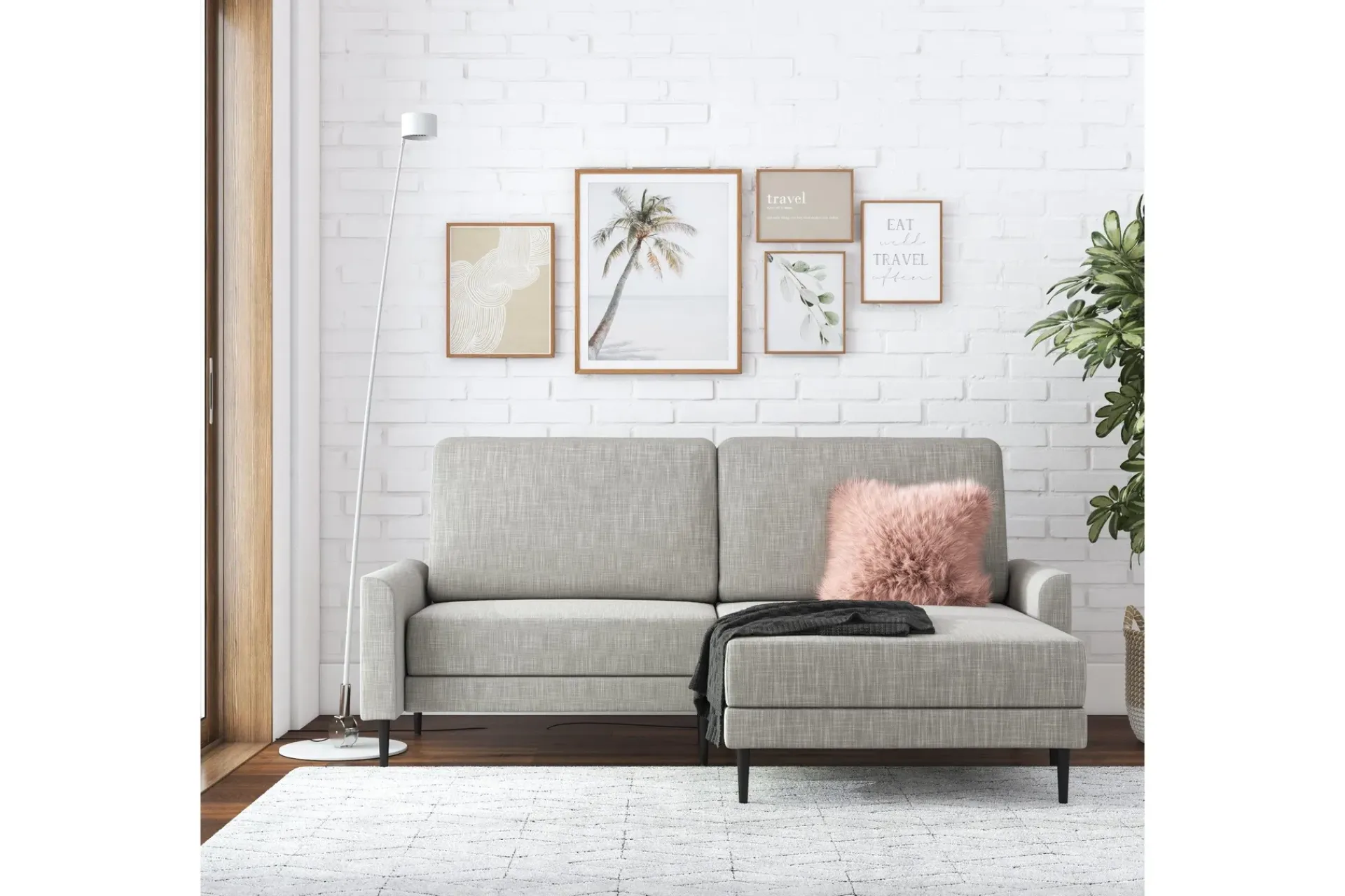 Sofa Med Sjeselong-Brynjar Sofa Grey