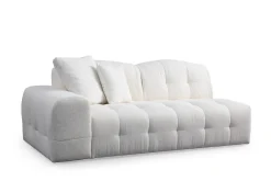 Sofa Med Sjeselong-Buddy 4-seters Sofa med Divan Hvit