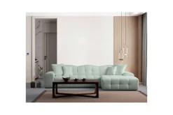 Sofa Med Sjeselong-Buddy Sofa med Divan 4-seter Grønn