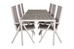 Comfort Garden Buitepos Spisegruppe + 6 posisjonsstoler