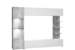 Tv-Møbelsett-Bunda TV-møbelsett 250x30 cm Grey,Hvit