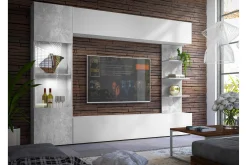 Tv-Møbelsett-Bunda TV-møbelsett 250x30 cm Grey,Hvit