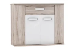 Kommode|Entrekommode-Burlton Kommode 99 cm Brun,Hvit